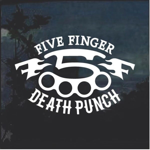5 finger death punch logo sticker