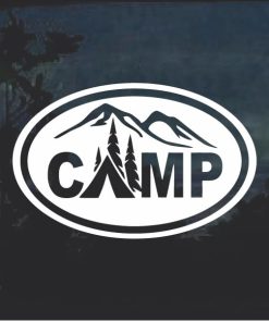 Camp Life Oval Window Decal Sticker