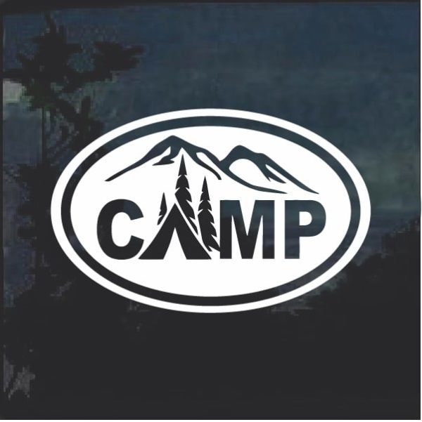 Camp Life Oval Window Decal Sticker