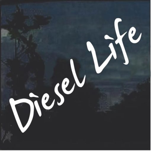 Diesel Life Script Window Decal Sticker