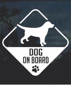 Dog on Board Beagle Window Decal Sticker