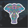 Elephant Boho Color Window Decal Sticker