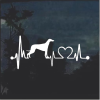 Greyhound Love Heartbeat Window Decal Sticker
