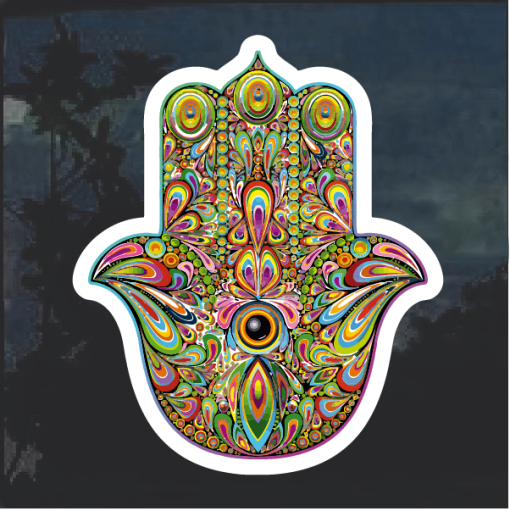 Hamsa Hand Peacock Window Decal Sticker | Custom Made In the USA | Fast ...