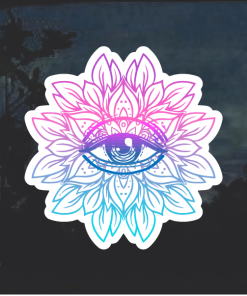 Lotus third eye Window Decal Sticker