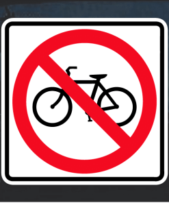 No Bicycles decal sticker