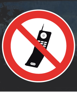 No Cell Phones decal sticker