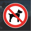 No Dogs Allowed weatherproof decal sticker
