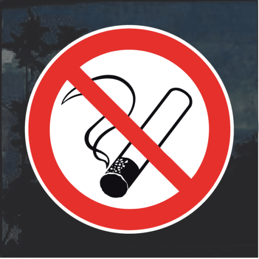 No Smoking weatherproof decal sticker