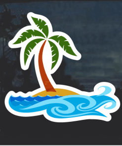 Ocean Beach Life Window Decal Sticker