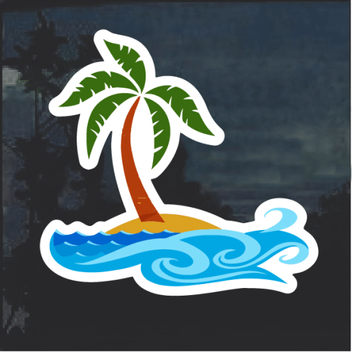 Ocean Beach Life Window Decal Sticker