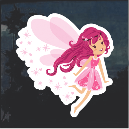 Pink Pixie Fairy Window Decal Sticker