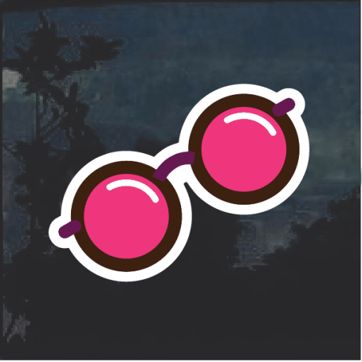 Rose colored glasses Window Decal Sticker