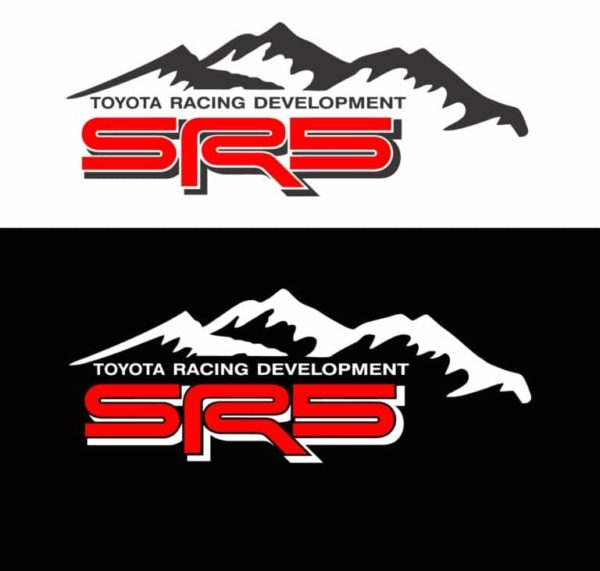 Toyota TRD SR5 Mountains 2 color Decal Set Toyota Trd Stickers A2