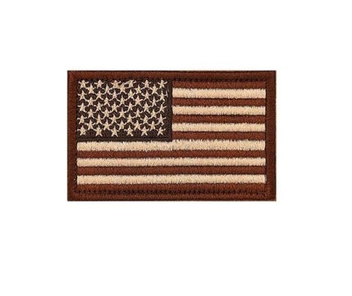 Tactical USA Flag Dark Tan - Brown Moral Patch