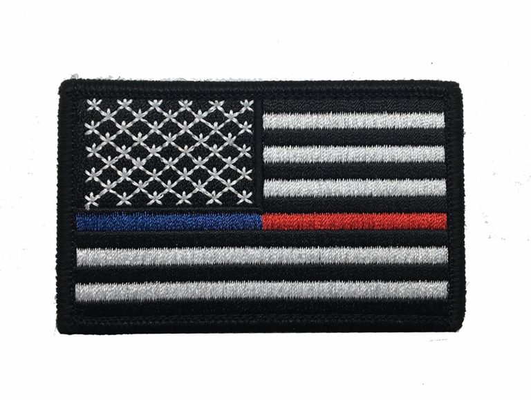 Tactical USA Flag Thin Red Line – Thin Blue Line Patch | Custom Sticker ...