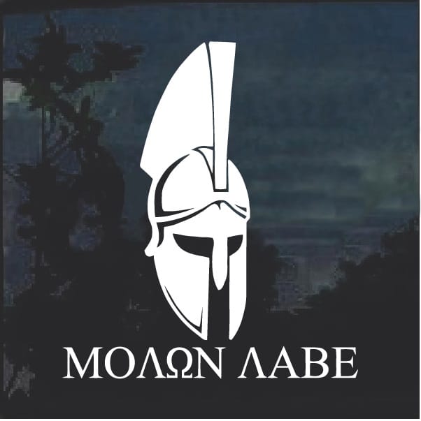 Molon Labe Spartan Vinyl Sticker Decal