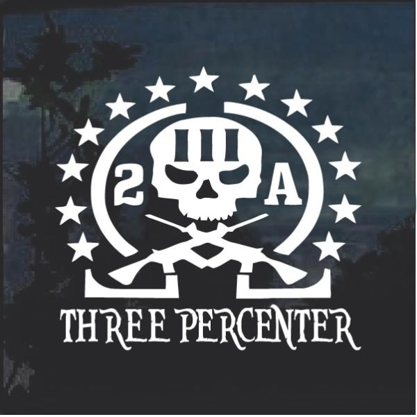 Molon Labe 3 percenter 2A Window Decal Sticker