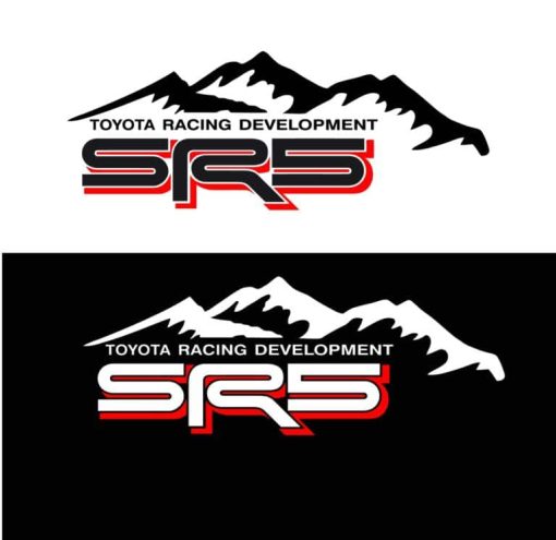 Toyota TRD SR5 Mountains 2 color Decal Set Toyota Trd Stickers