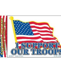 Support Our Troops Full Color Window Decal Sticker