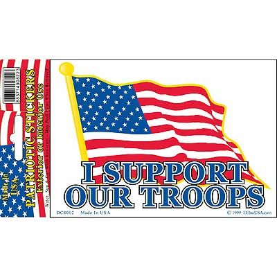 Support Our Troops Full Color Window Decal Sticker