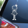 Nurse Stick Figure Window Decal Sticker