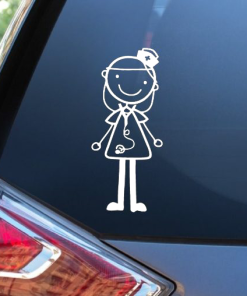 Nurse Stick Figure Window Decal Sticker