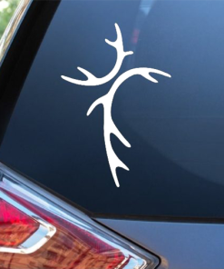 Deer Antler Cross Window Decal Sticker