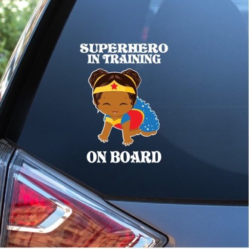 Baby Superhero In Training Decal Sticker