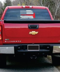Firemen weather Flag Axe truck decal sticker