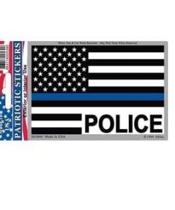 Police Blue Line reflective Full Color Window Decal Sticker Licensed