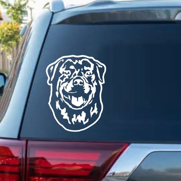 Rottweiler Head Decal Sticker