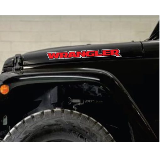 Jeep Wrangler Outlined Hood Letters Jeep Decal Sticker