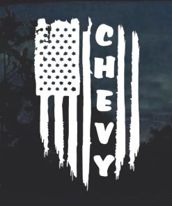 Chevy Weathered Flag Decal Sticker A2