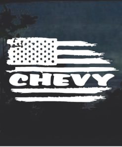 Chevy Weathered Flag Decal Sticker A3