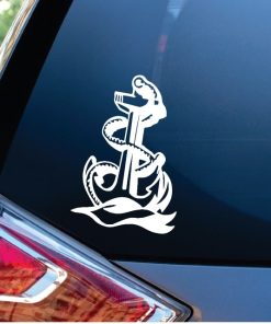 Navy Anchor Window Decal Sticker