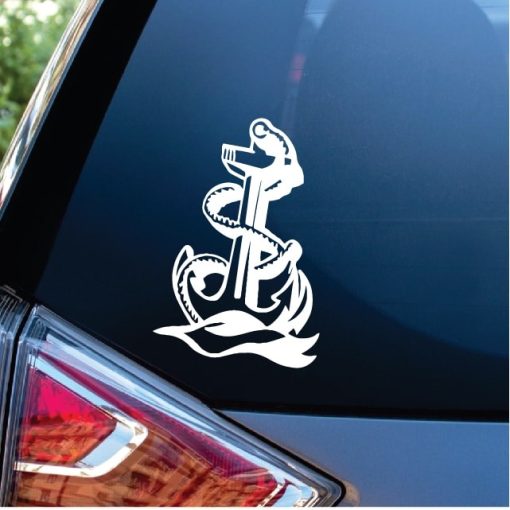 Navy Anchor Window Decal Sticker