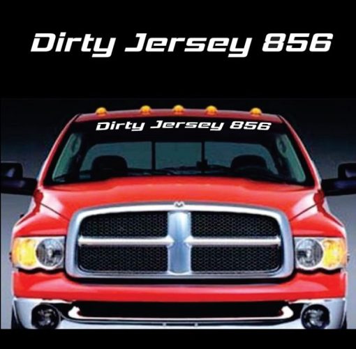 Dirty Jersey 856 Club Windshield Banner