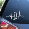 Penguin Love Heartbeat window decal Sticker