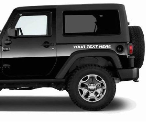 Custom Side Panel Text Jeep Decal Stickers