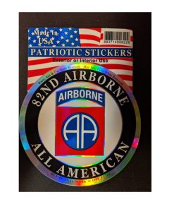 US Army 82nd Airborne Round Full Color Window Decal Sticker Licensed