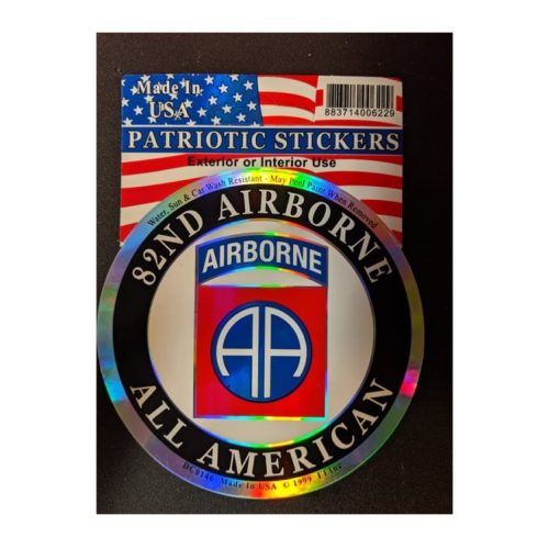 US Army 82nd Airborne Round Full Color Window Decal Sticker Licensed