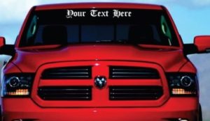 Old English Windshield Banner Decal Sticker