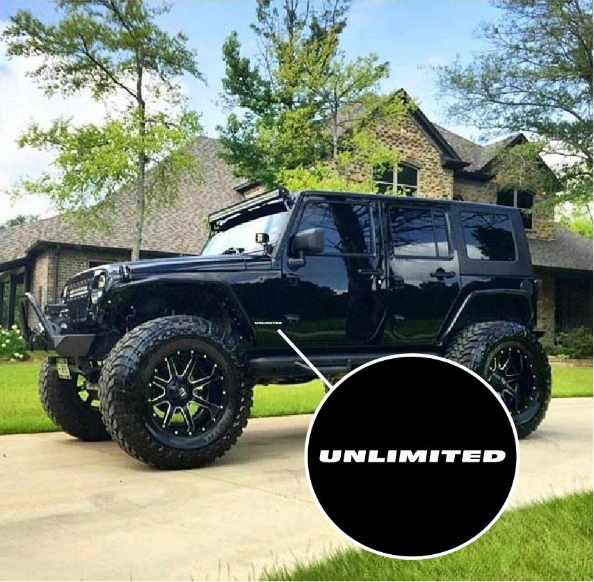 Jeep wrangler Unlimited Fender Set of 2 10 x  Jeep Decal Sticker | MADE  IN USA