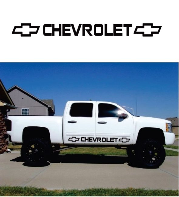 Chevrolet Chevy Rocker Panel Decal Sticker set of 2