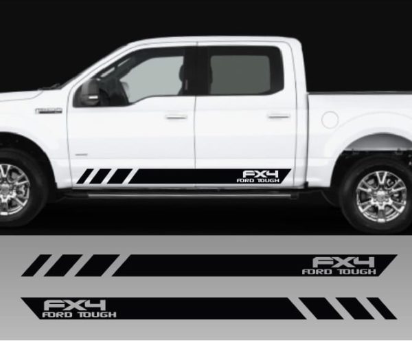 Ford FX4 Ford Tough Rocker Panel Decal Set of 2