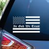 In God We Trust American Flag Window Decal Sticker