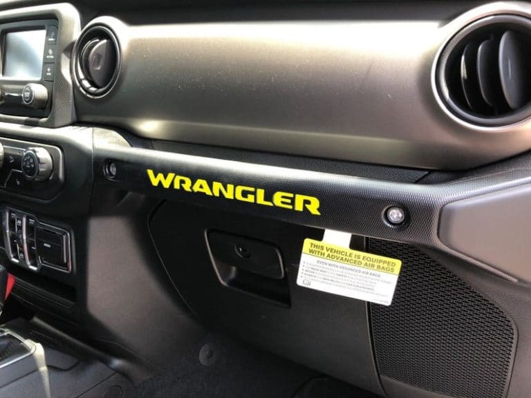 Jeep Wrangler Grab Handle Glove box 2018 + Decal Inserts