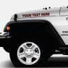 Jeep custom text 2 color hood decals