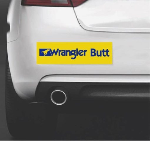 Wrangler Butt Bumper Sticker 12 x 3.5